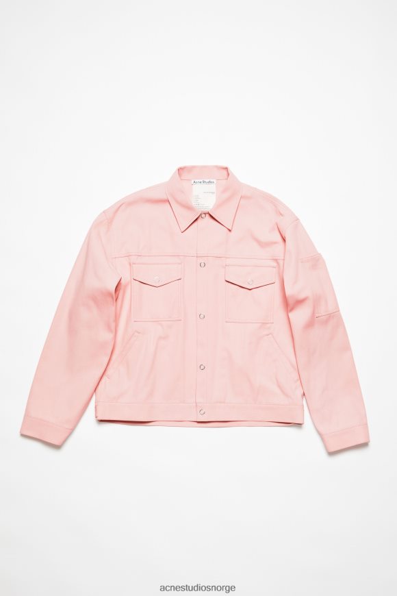 Acne Studios twill jakke N2PP4F889 klær blek rosa