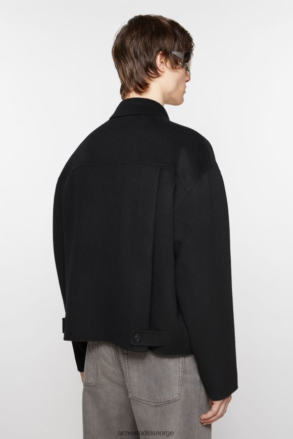 Acne Studios ullglidelåsjakke N2PP4F911 klær svart