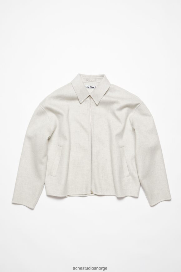 Acne Studios ulljakke N2PP4F897 klær lys grå melange