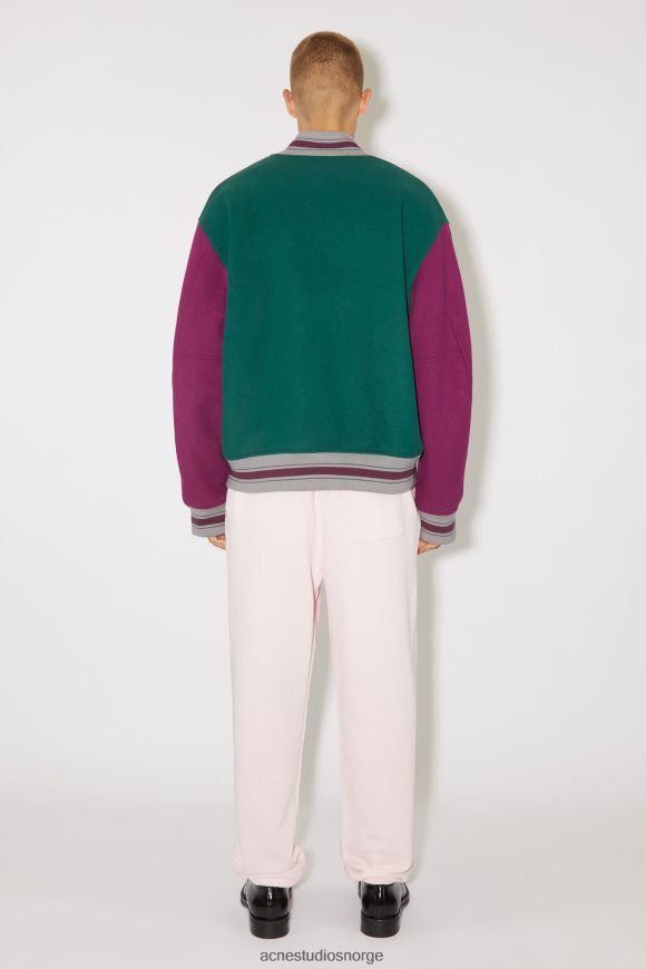 Acne Studios universitetsjakke unisex N2PP4F901 klær nattgrønt