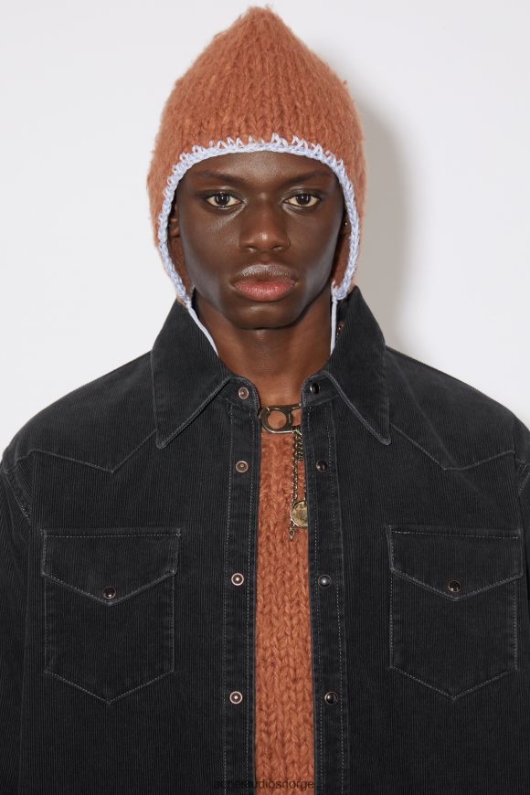 Acne Studios cordfløyelskjorte med knapper N2PP4F1005 klær svart