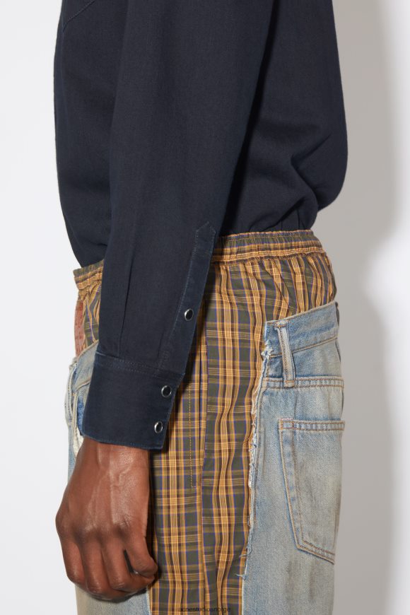 Acne Studios dongeriskjorte med knapper N2PP4F1007 klær blå svart