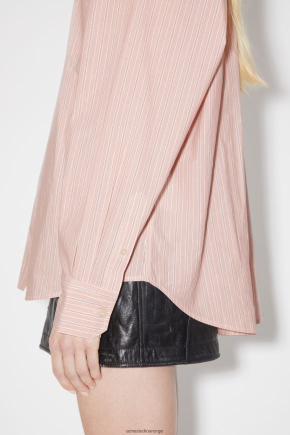 Acne Studios klassisk langermet skjorte N2PP4F193 klær lakserosa/hvit