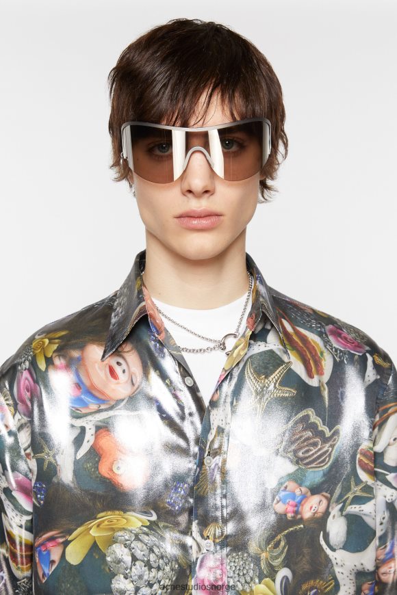 Acne Studios kortermet skjorte N2PP4F994 klær svart flerfarget