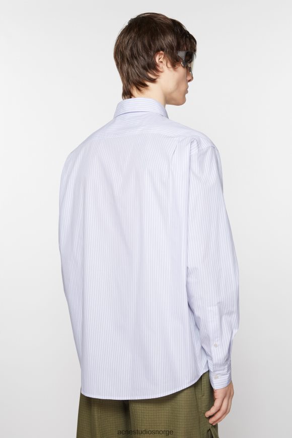Acne Studios skjorte med knapper N2PP4F1117 klær syrin/hvit