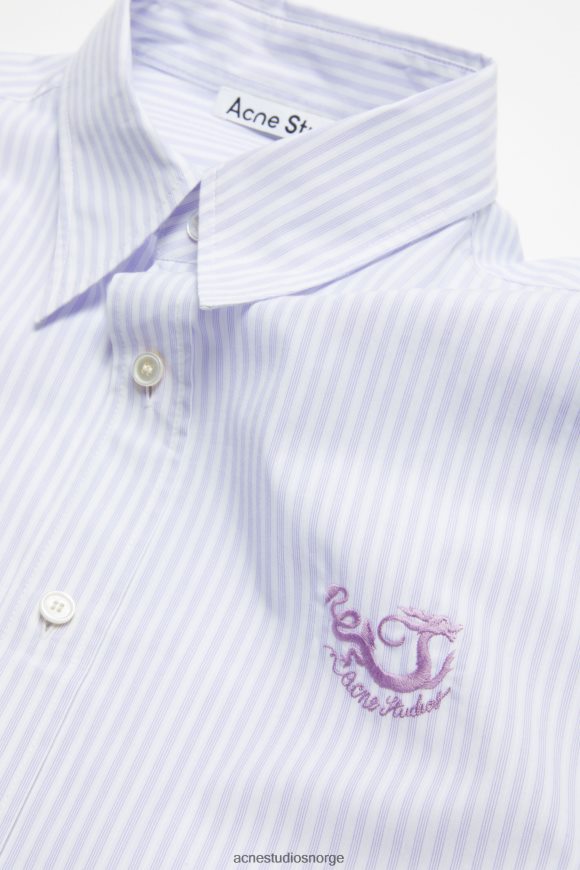 Acne Studios skjorte med knapper N2PP4F1117 klær syrin/hvit