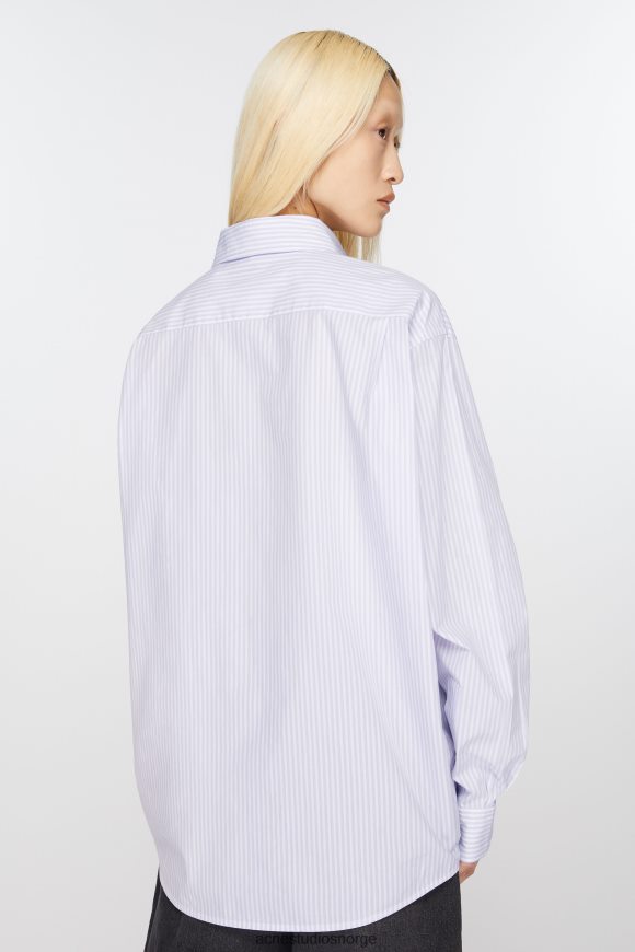 Acne Studios skjorte med knapper N2PP4F376 klær syrin/hvit