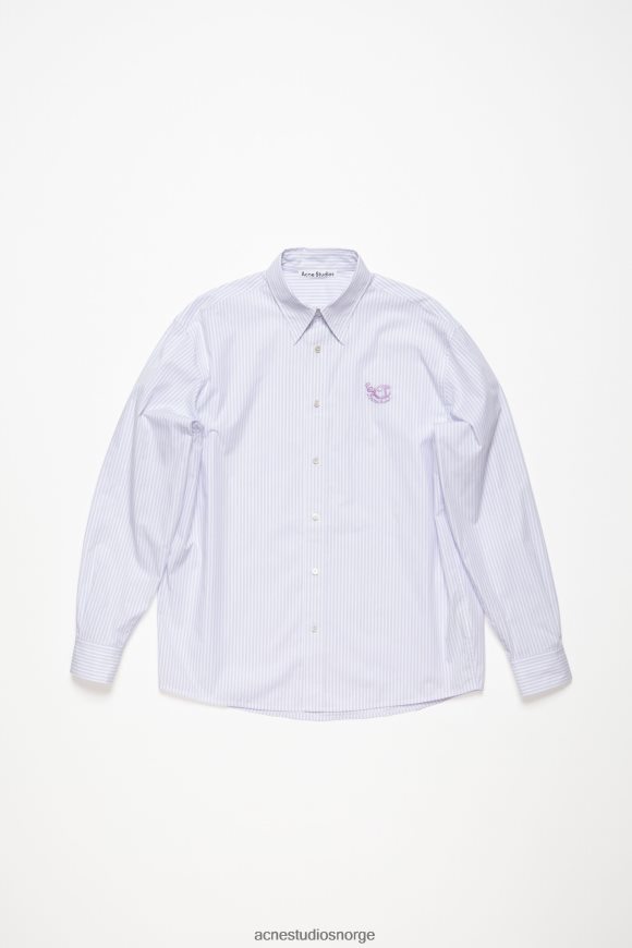 Acne Studios skjorte med knapper N2PP4F376 klær syrin/hvit