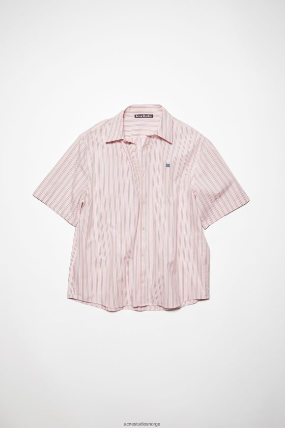 Acne Studios stripe skjorte med knapper unisex N2PP4F177 klær rosa/gul