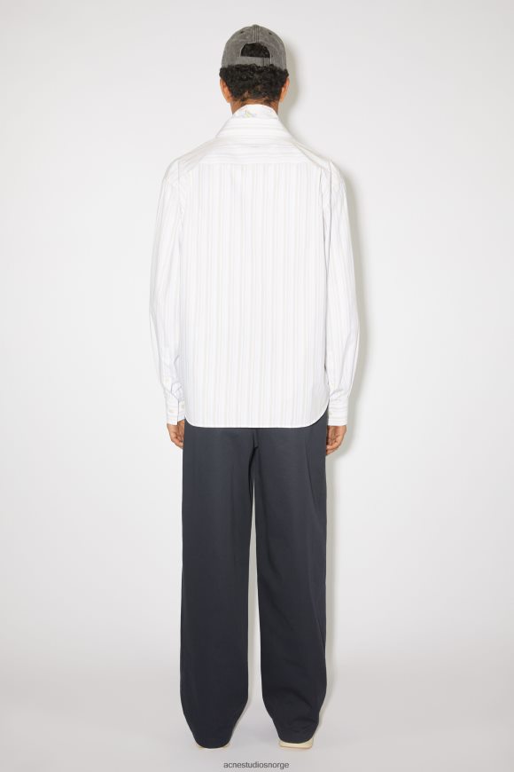 Acne Studios stripe skjorte med knapper unisex N2PP4F999 klær hvit/brun
