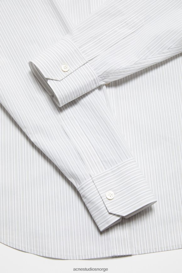 Acne Studios stripet skjorte N2PP4F171 klær olivengrønn/hvit