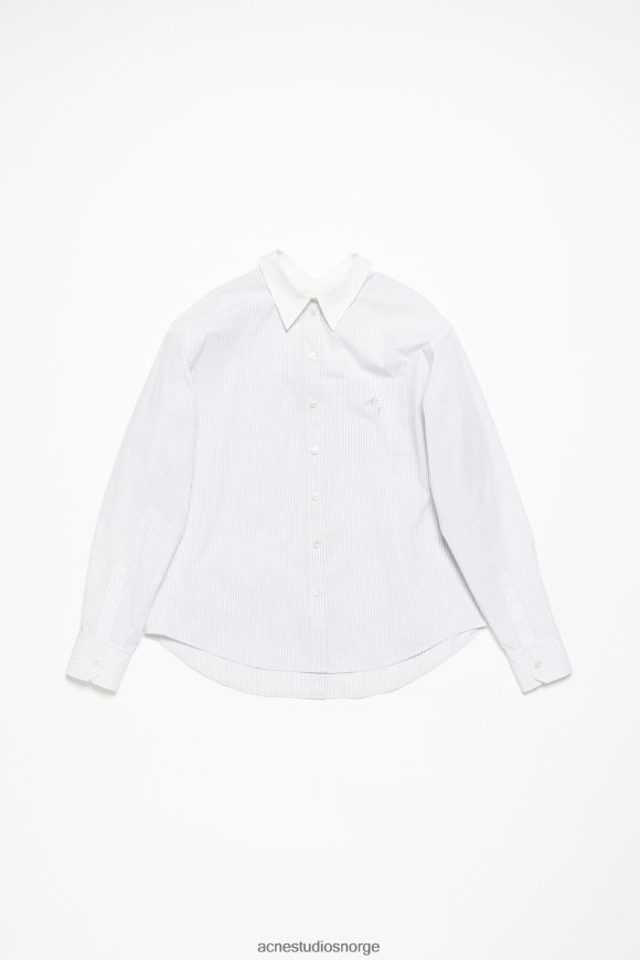 Acne Studios stripet skjorte N2PP4F171 klær olivengrønn/hvit