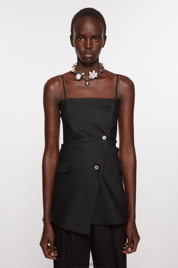 Acne Studios stroppdress topp N2PP4F172 klær svart