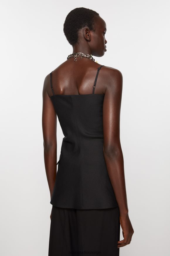 Acne Studios stroppdress topp N2PP4F172 klær svart