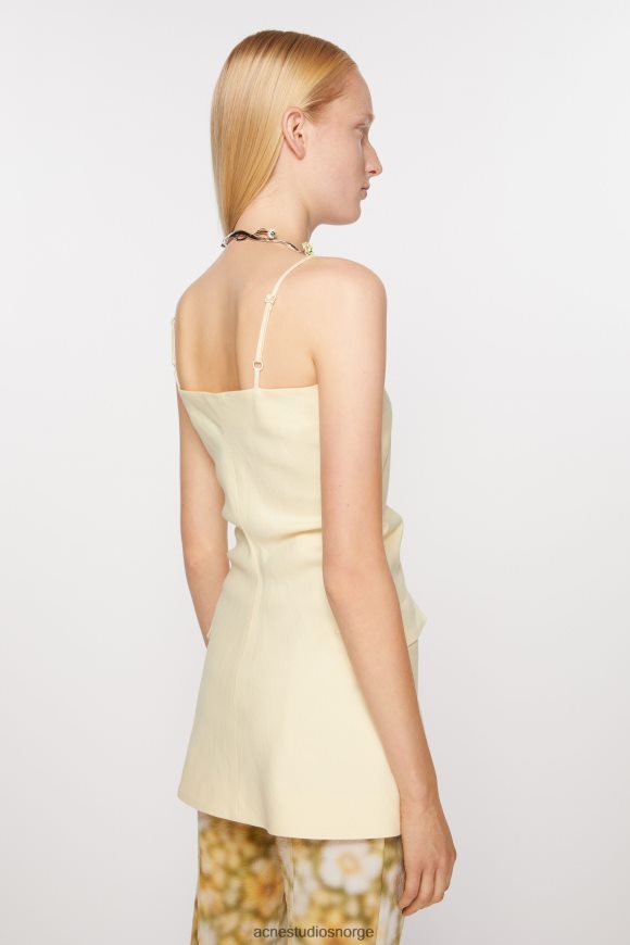 Acne Studios stroppdress topp N2PP4F174 klær myk gul
