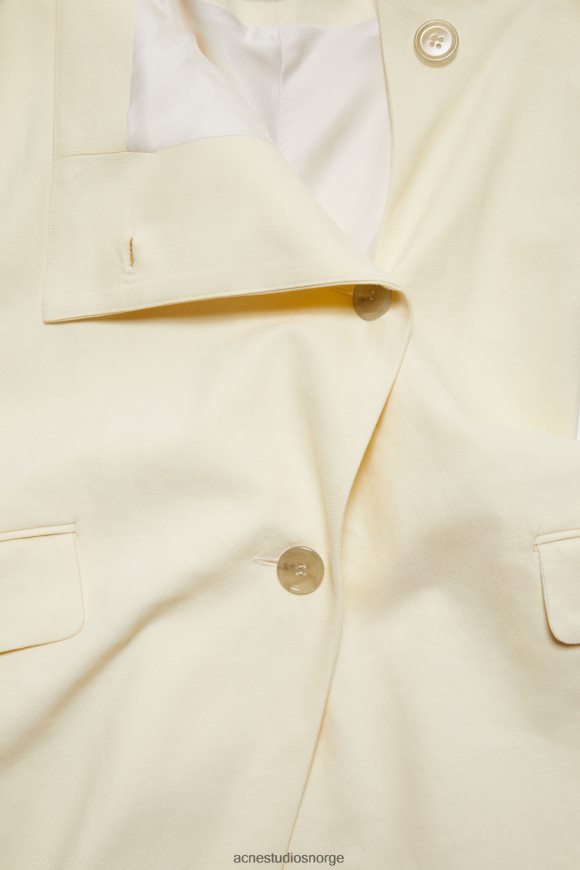 Acne Studios stroppdress topp N2PP4F174 klær myk gul