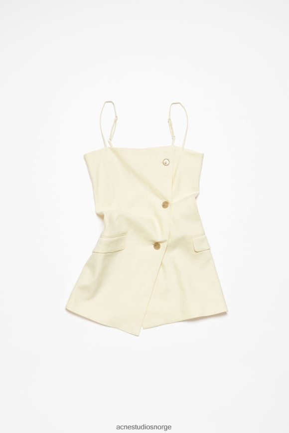 Acne Studios stroppdress topp N2PP4F174 klær myk gul