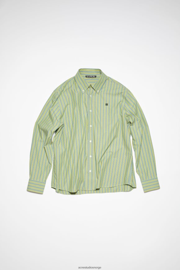 Acne Studios unisex skjorte med knapper N2PP4F1001 klær lys grønn/mørk grønn