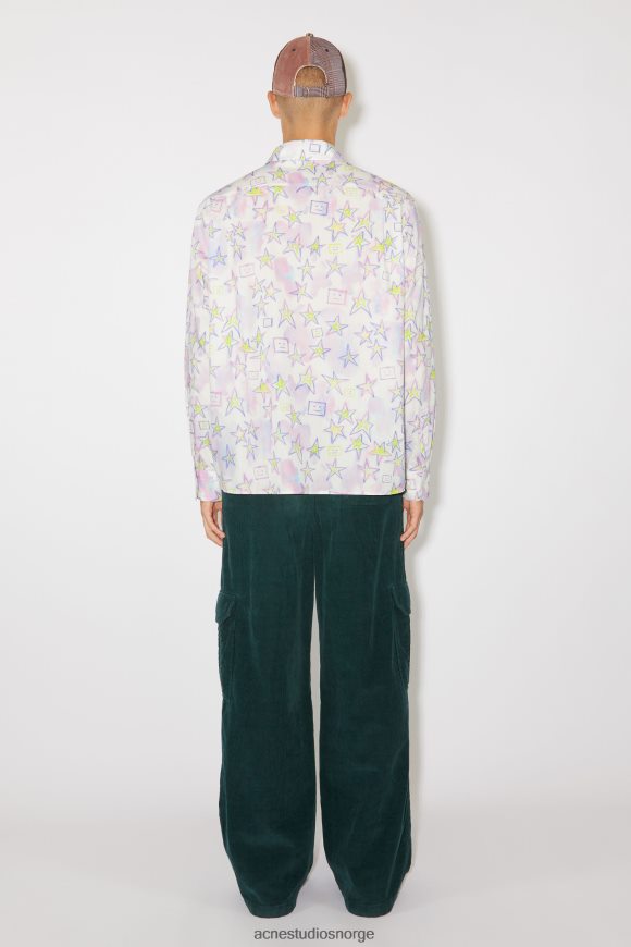 Acne Studios unisex-skjorte med knapper N2PP4F1003 klær blekrosa/multi