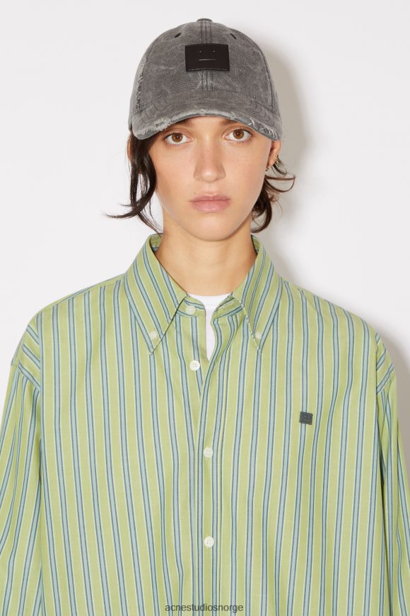 Acne Studios unisex skjorte med knapper N2PP4F178 klær lys grønn/mørk grønn