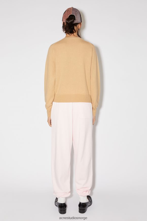 Acne Studios cardigan med rund hals N2PP4F79 klær kjeks beige
