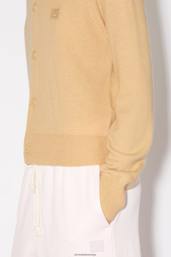 Acne Studios cardigan med rund hals N2PP4F79 klær kjeks beige