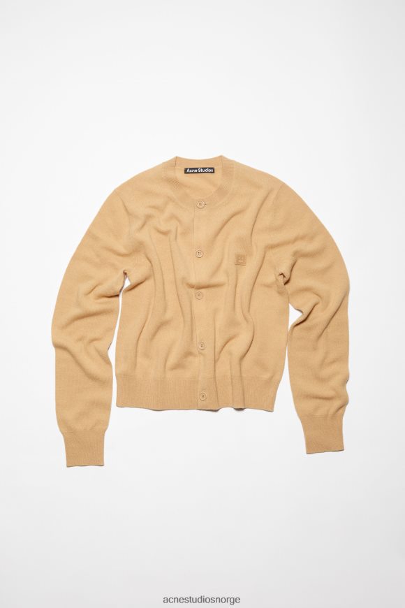Acne Studios cardigan med rund hals N2PP4F79 klær kjeks beige