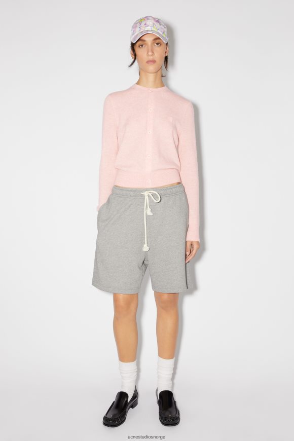 Acne Studios cardigan med rund hals N2PP4F90 klær falmet rosa melange