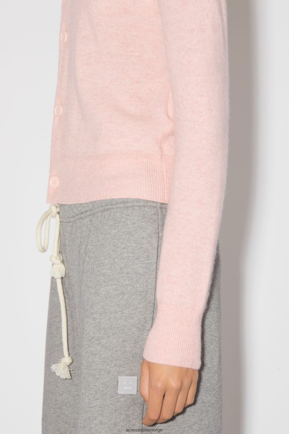 Acne Studios cardigan med rund hals N2PP4F90 klær falmet rosa melange