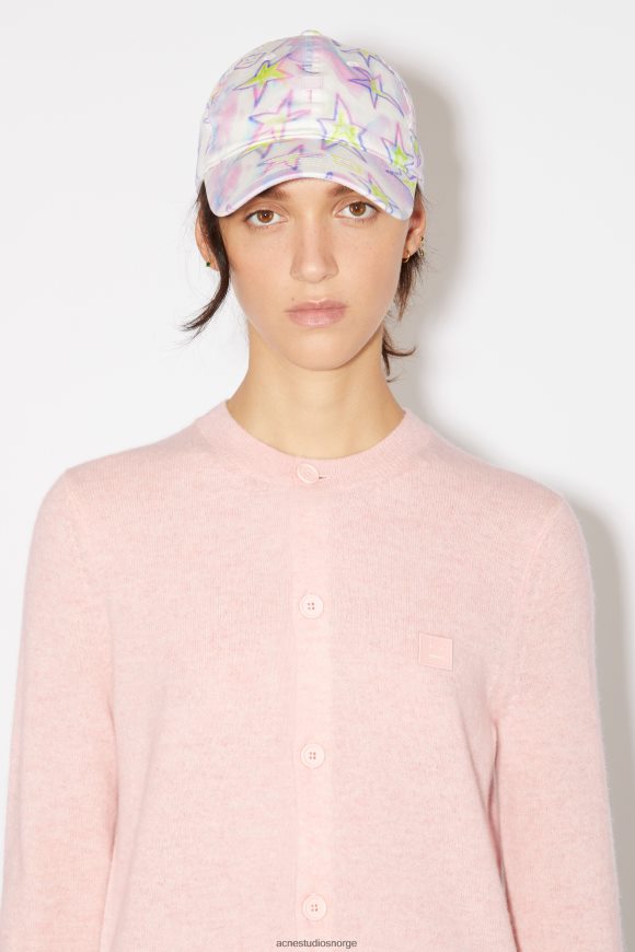 Acne Studios cardigan med rund hals N2PP4F90 klær falmet rosa melange