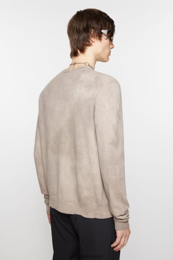 Acne Studios cardigan med rund hals N2PP4F923 klær vintage beige