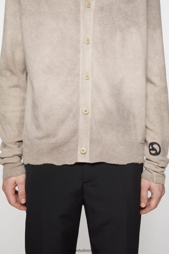 Acne Studios cardigan med rund hals N2PP4F923 klær vintage beige