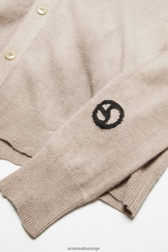 Acne Studios cardigan med rund hals N2PP4F923 klær vintage beige