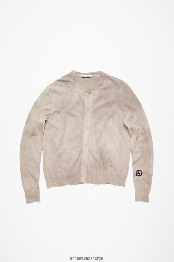 Acne Studios cardigan med rund hals N2PP4F923 klær vintage beige