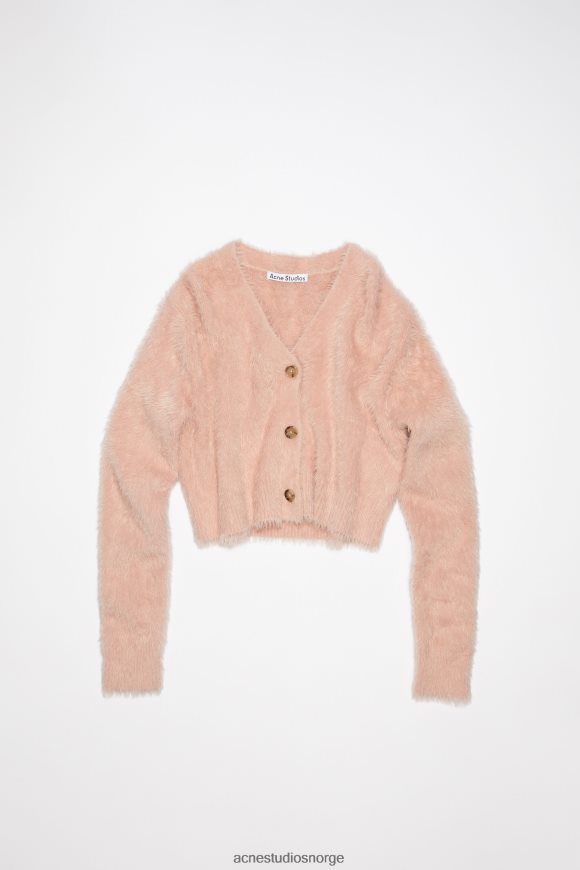 Acne Studios fluffy strikket cardigan N2PP4F103 klær støvete rosa