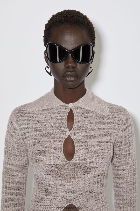 Acne Studios genser med bred ribbet N2PP4F118 klær støvete syrin