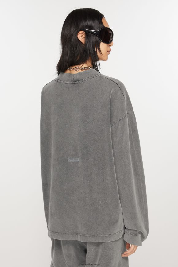 Acne Studios genser med rund hals N2PP4F204 klær bleknet svart