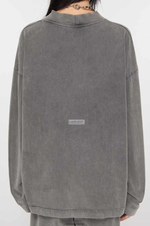 Acne Studios genser med rund hals N2PP4F204 klær bleknet svart