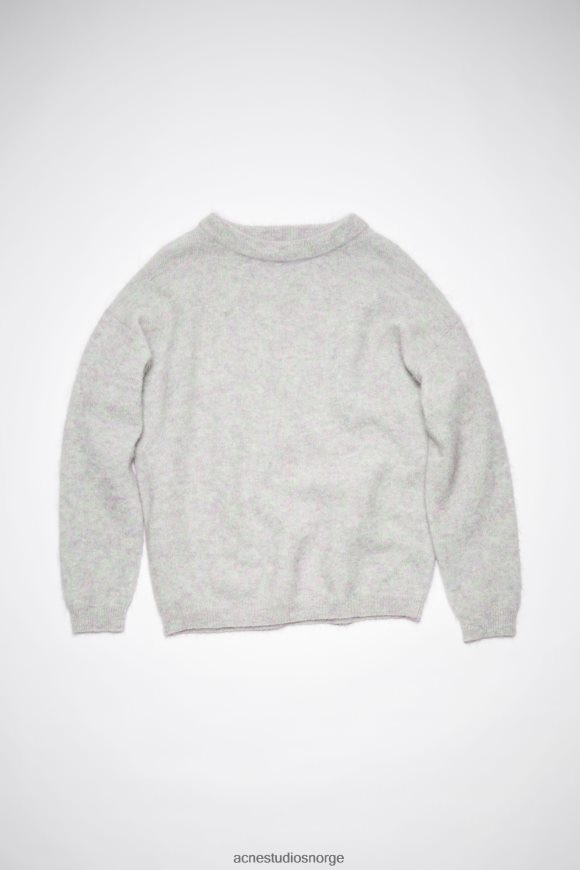 Acne Studios genser med rund hals N2PP4F424 klær myk grønn melange