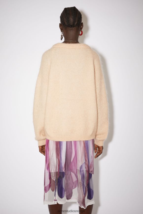 Acne Studios genser med rund hals N2PP4F426 klær varm beige