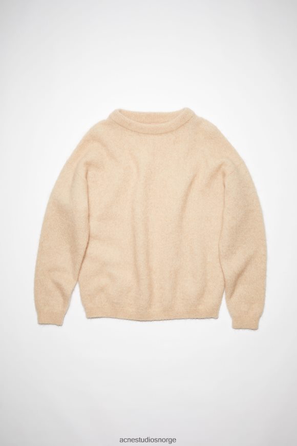 Acne Studios genser med rund hals N2PP4F426 klær varm beige