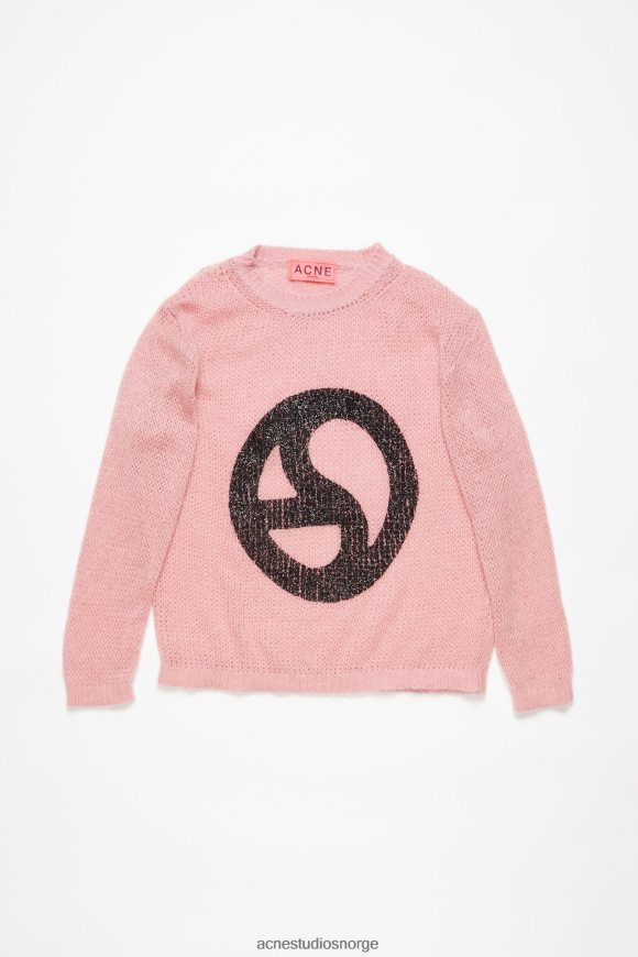 Acne Studios genser med rund hals N2PP4F927 klær rødme rosa
