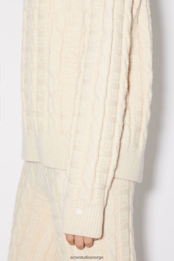 Acne Studios kabelullgenser unisex N2PP4F88 klær havregryn melange