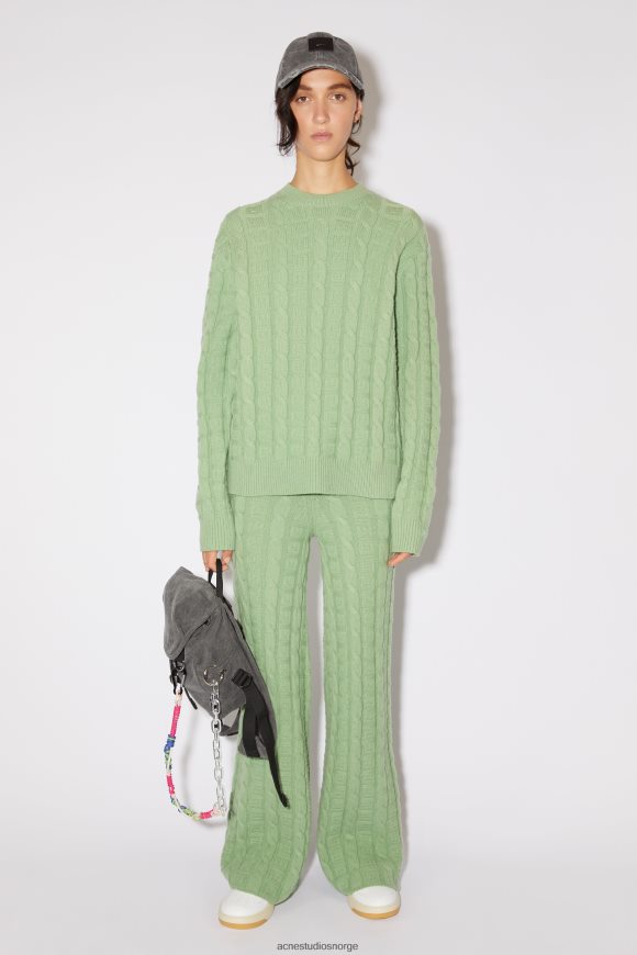 Acne Studios kabelullgenser unisex N2PP4F89 klær salvie grønn