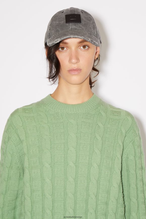 Acne Studios kabelullgenser unisex N2PP4F89 klær salvie grønn