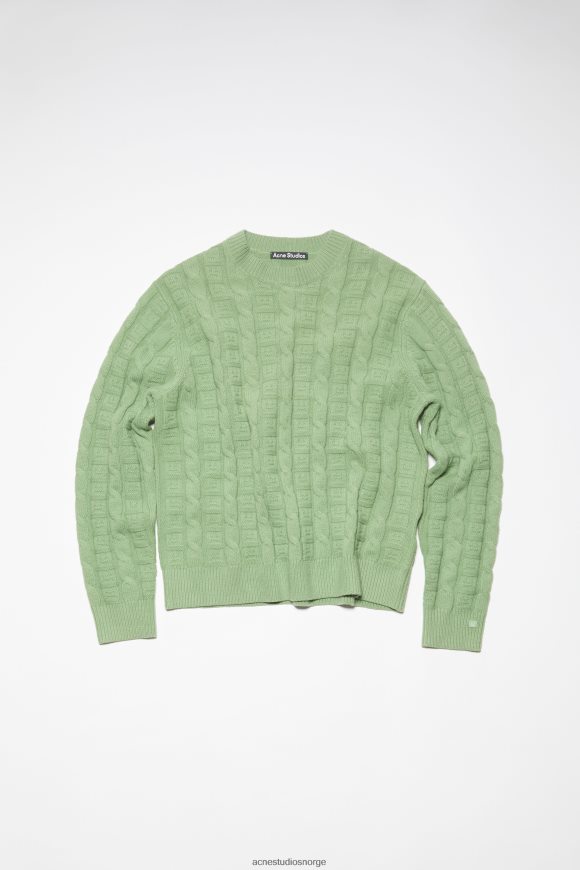 Acne Studios kabelullgenser unisex N2PP4F89 klær salvie grønn