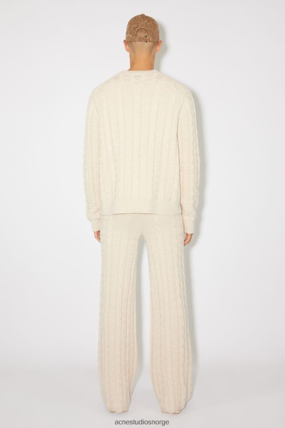 Acne Studios kabelullgenser unisex N2PP4F933 klær havregryn melange