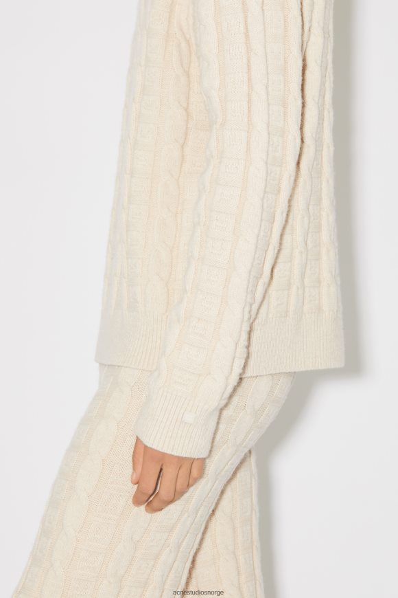 Acne Studios kabelullgenser unisex N2PP4F933 klær havregryn melange