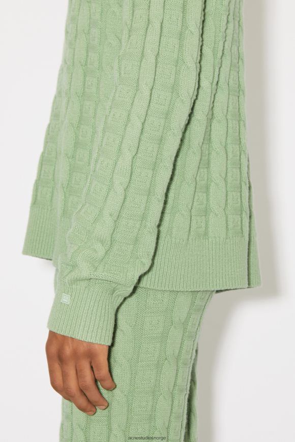 Acne Studios kabelullgenser unisex N2PP4F934 klær salvie grønn