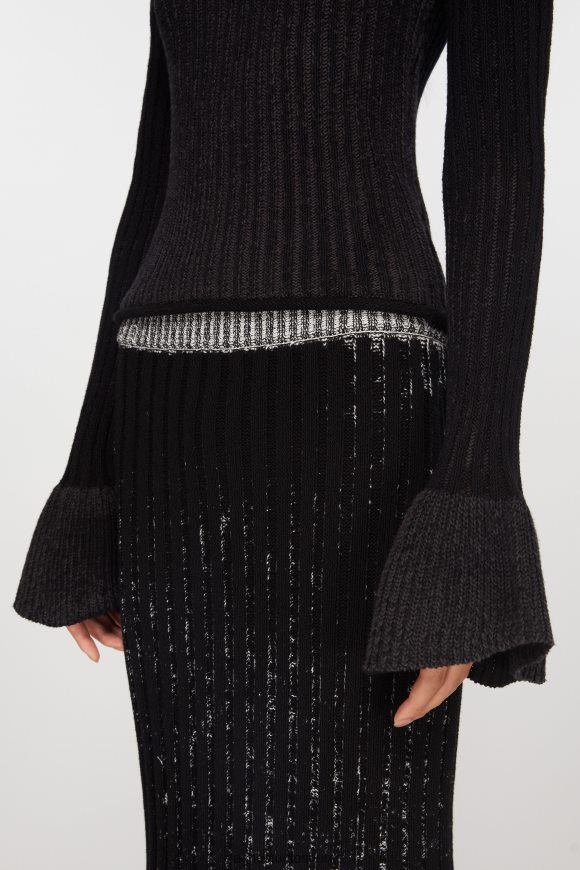 Acne Studios langermet genser N2PP4F76 klær antrasitt/svart